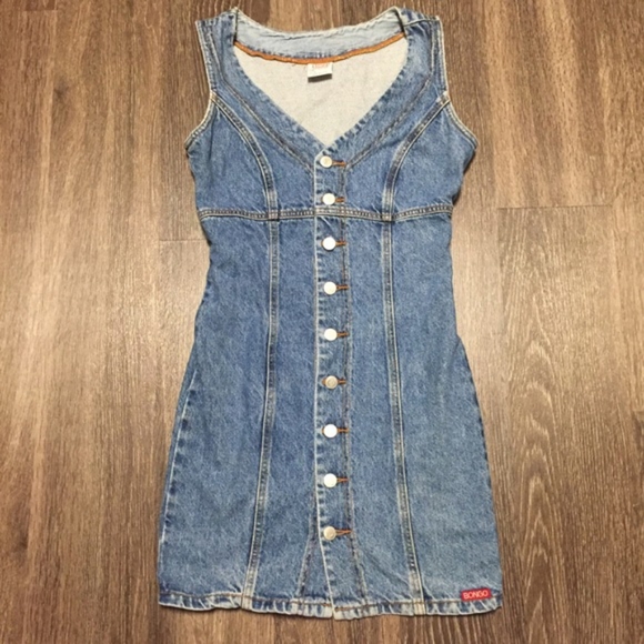 BONGO Dresses & Skirts - Vintage BONGO Size 7 Denim Button Up Dress